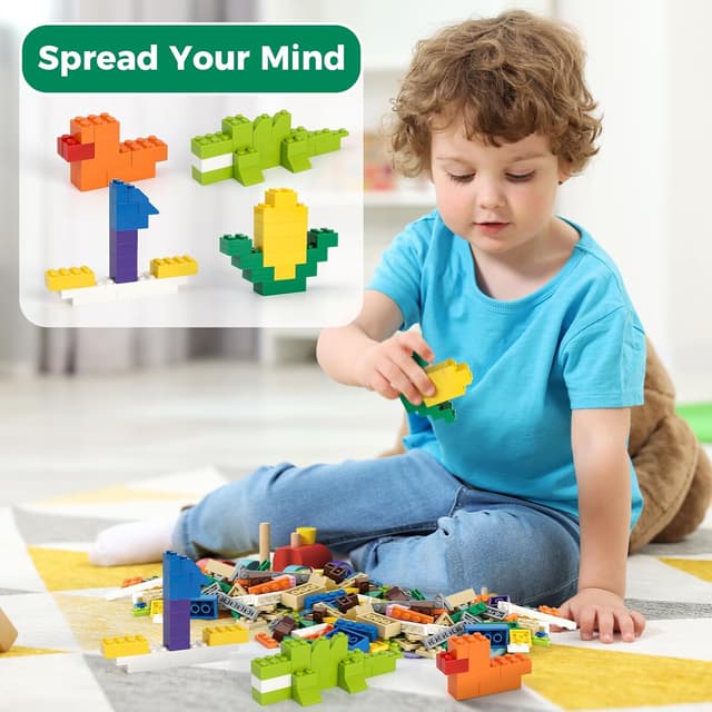 Thumbnail 6 de HUIZDQ 1000-piece building blocks set 6.3" base plates 🧱