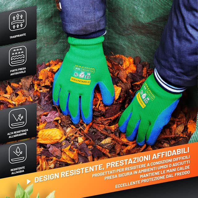 Thumbnail 2 de GRÜNTEK Guanti Giardinaggio Invernali 4 paia