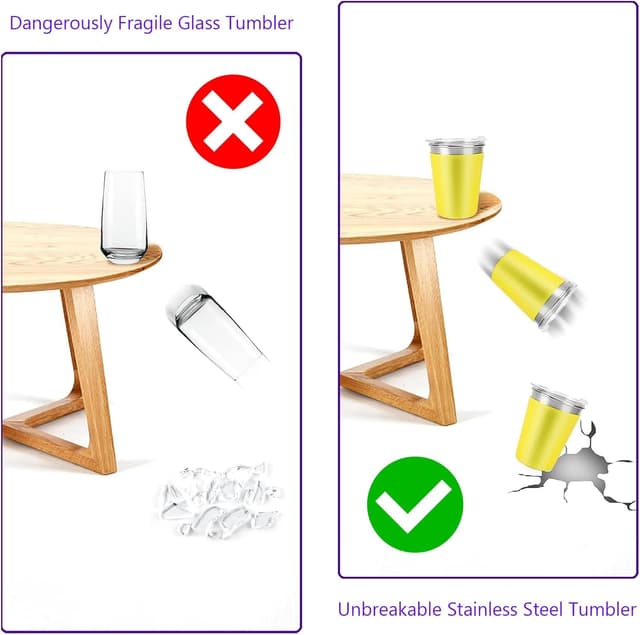 Thumbnail 4 de Hikrxya Edelstahl Trinkbecher 350 ml 5 Stück