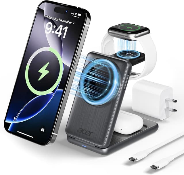 Detalle de Acer 3-in-1 Charging Station 15W MagSafe for iPhone