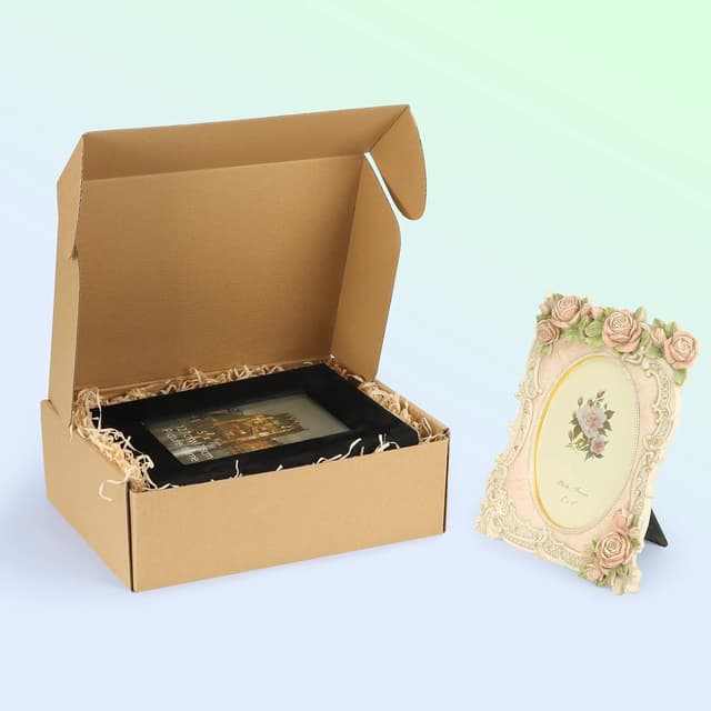 Detalle de HORLIMER 20 Pack Shipping Boxes (Brown) Corrugated Kraft Cardboard Parcel Boxes, 30.5 x 22.9 x 10.2cm