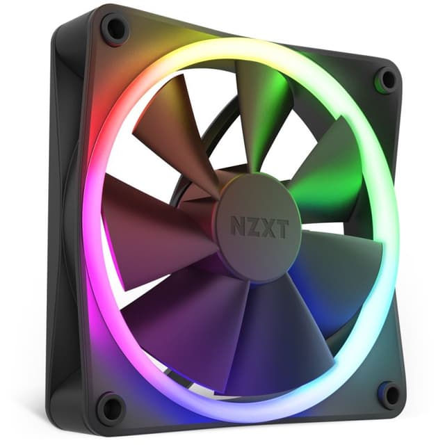 Detalle de NZXT F120 Ventilador suplementario RGB de 120 mm negro (PWM, compatible con NZXT CAM)