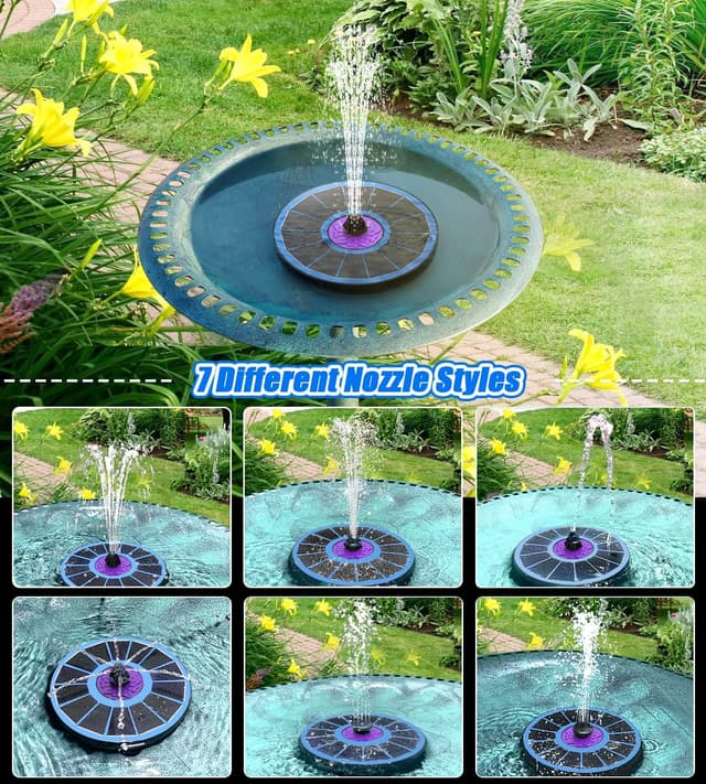 Thumbnail 3 de SZMP Solar Fountain 3.5W Bird Bath Fountain