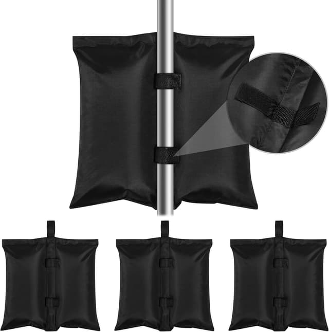 Detalle de Laneetal Pavillon-Gewichte 4er-Set für Zelte & Sonnenschirme – Befüllbare Sandsäcke aus Oxford-Gewebe