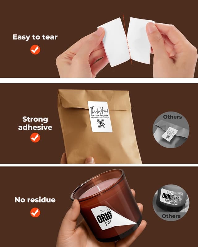 Detalle de MUNBYN 57mm x 32mm thermal shipping labels 1000