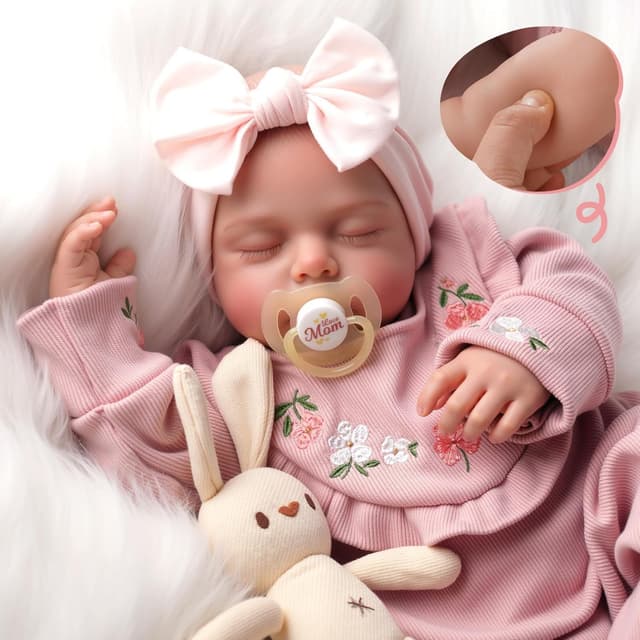 Detalle de BABESIDE Lifelike Reborn Baby Doll (20 Inch) Sleeping Newborn-Style Doll for Kids 3+