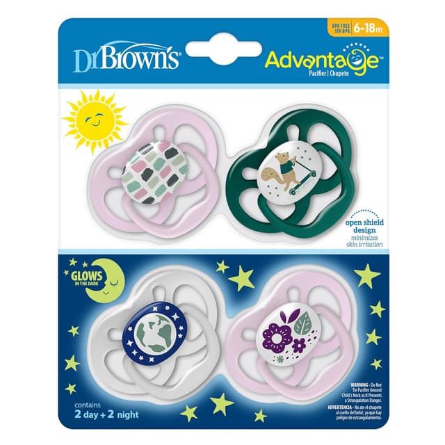 Thumbnail 4 de Dr. Brown's Advantage Glow-in-the-Dark Pacifier 6-18m