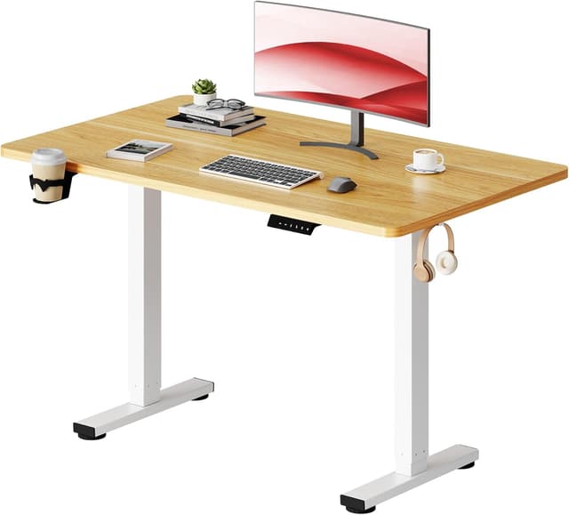 Detalle de SANODESK QS Escritorio Elevable 110x54 Arce