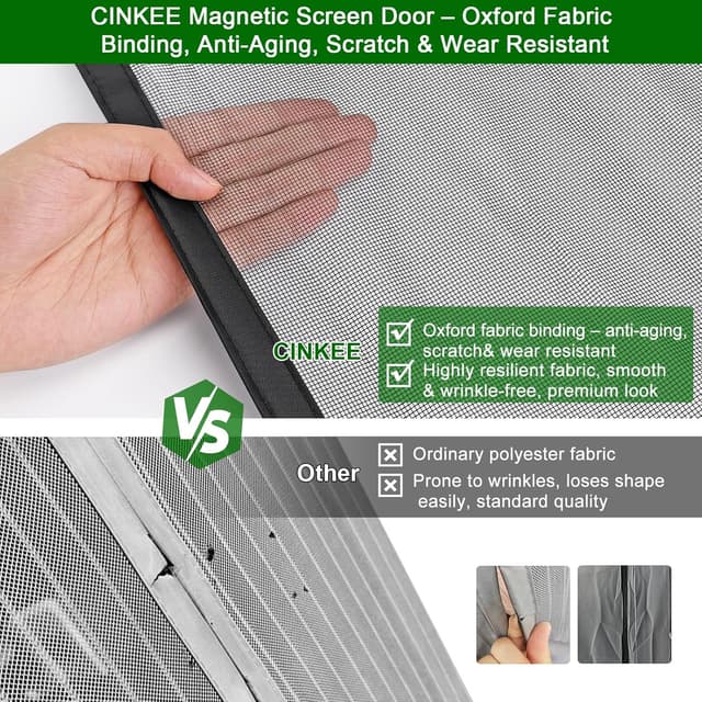 Detalle de VERDICKTER Fliegengitter Tür 90 x 210 cm