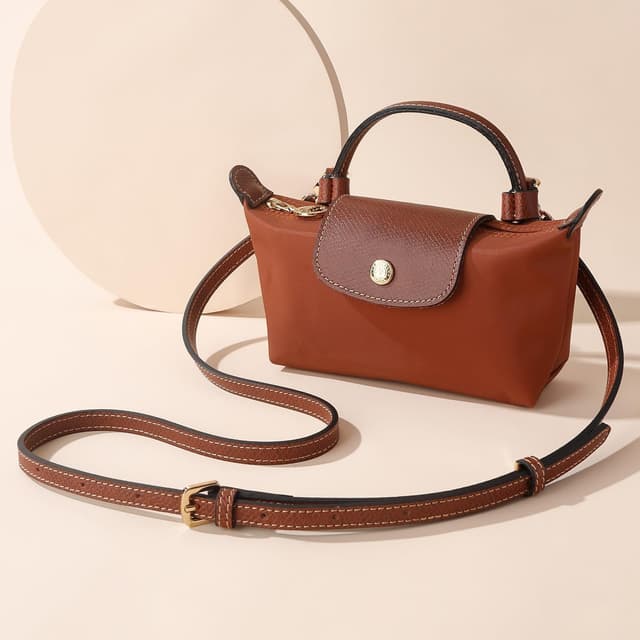 Detalle de Gastinsave Handtaschengurte Ersatz aus Leder für Longchomp Mini – verstellbarer Crossbody- und Schultergurt