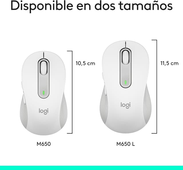 Thumbnail 9 de Logitech Signature M650 L Ratón inalámbrico left, manos grandes🖱️