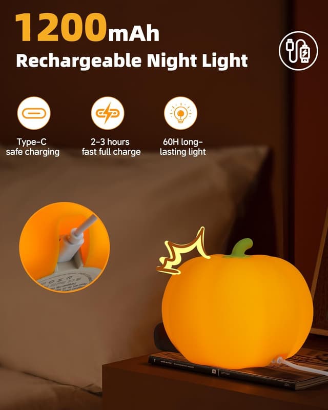 Thumbnail 3 de BTOIURF Night Light Touch Timer — Silicone Rechargeable