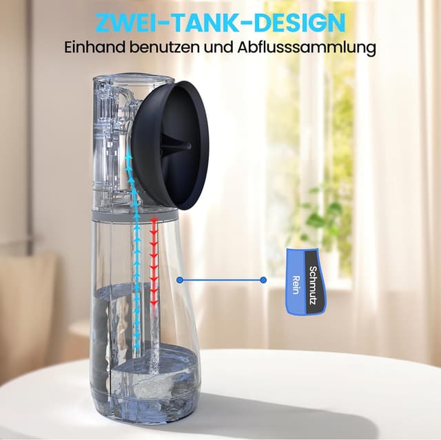 Detalle 2 de Scian Elektrischer Ohrenreiniger mit integriertem Doppeltank, 4 Druckstufen und 6 Ohr-Tipps (IPX7) – Ohrenschmalz Entferner