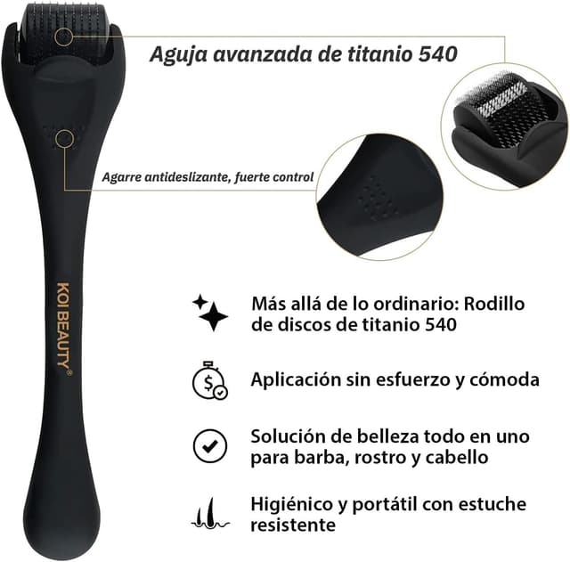 Detalle 2 de KOI BEAUTY Derma Roller 0.5 para barba y cabello