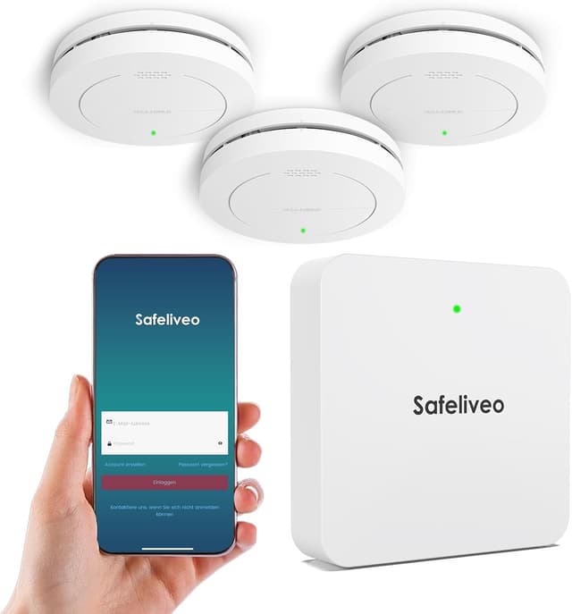 Detalle de Safeliveo Detector de Humo WiFi 10 años