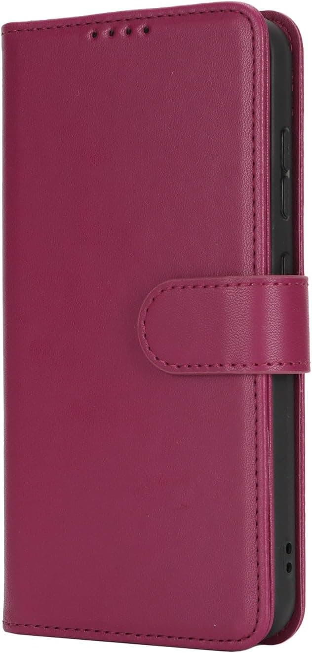 Detalle 2 de Zouzt Wallet Case for Samsung Galaxy S24 (Red) with 3 Card Slots, Pocket, Magnetic Clasp & Kickstand