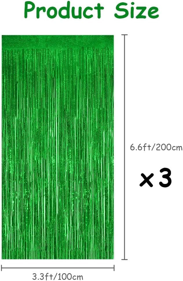 Detalle 2 de OFFCUP Rideau Métallique Vert 3pcs