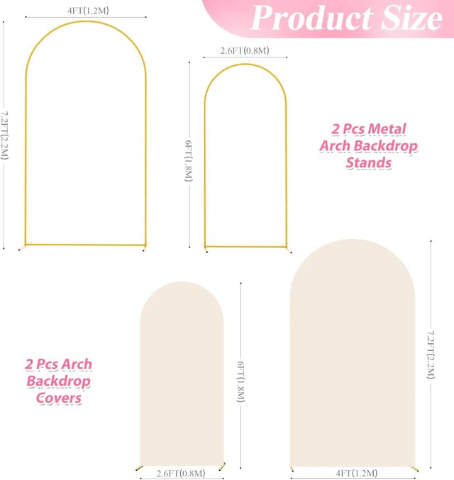 Thumbnail 1 de Wokceer Wedding Arch Stand 7.2FT 🎉