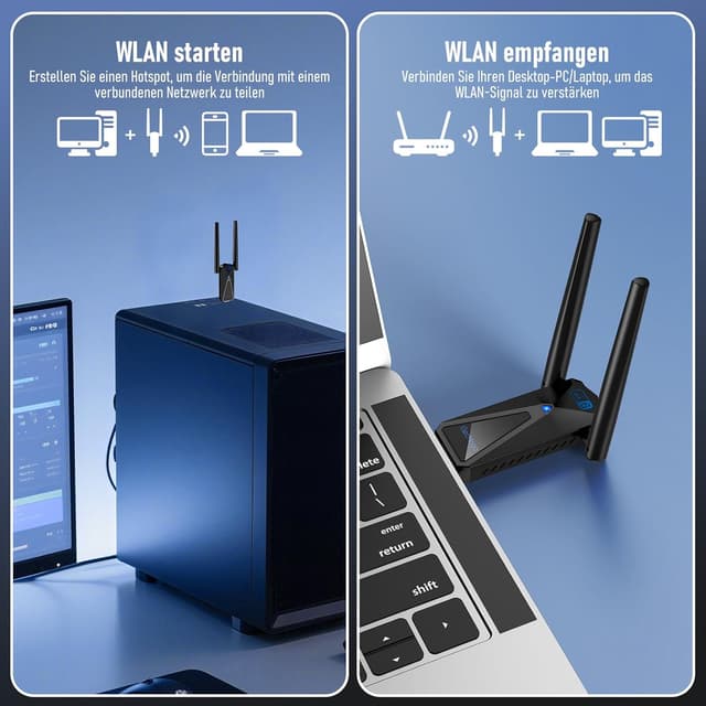 Thumbnail 4 de ElecMoga WLAN Stick 5400 Mbps