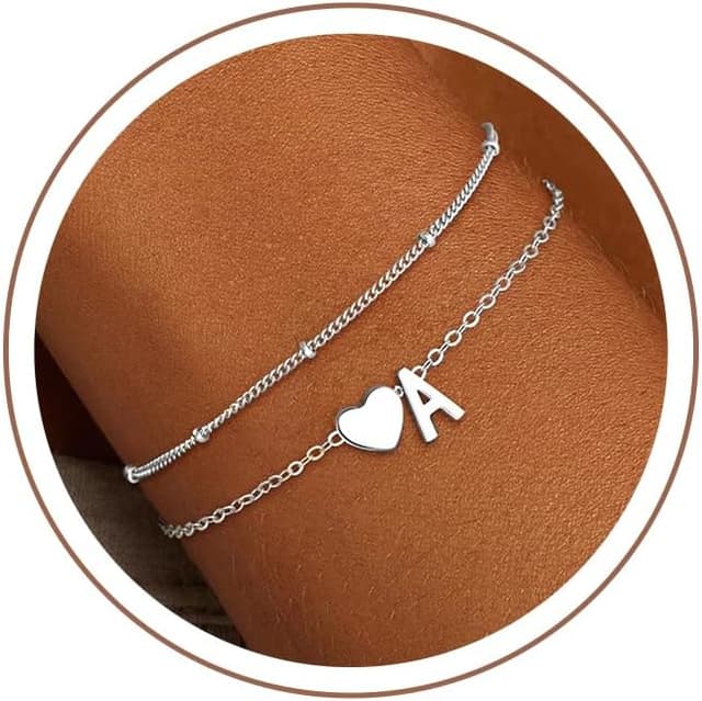 Detalle de SLOONG Herz Buchstaben Armband vergoldet