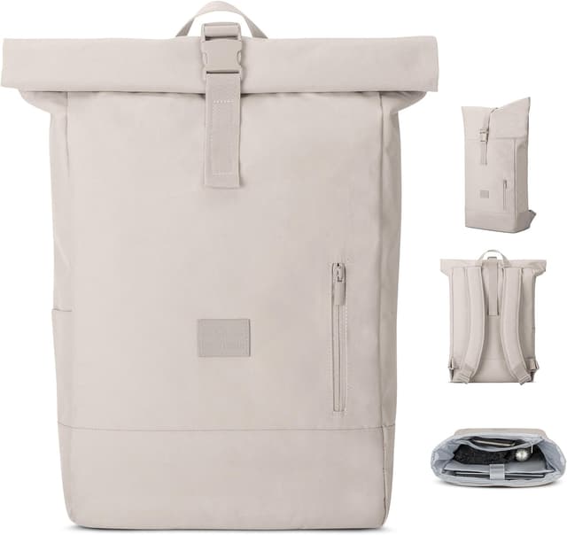 Detalle de Johnny Urban Rolltop Rucksack „Robin Large“ – Rolltop-Tagesrucksack mit 16-Zoll-Laptopfach, 18–22 L