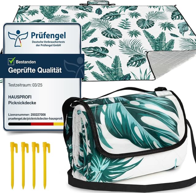 Detalle de HAUSPROFI Picknickdecke 200x300 wasserdicht