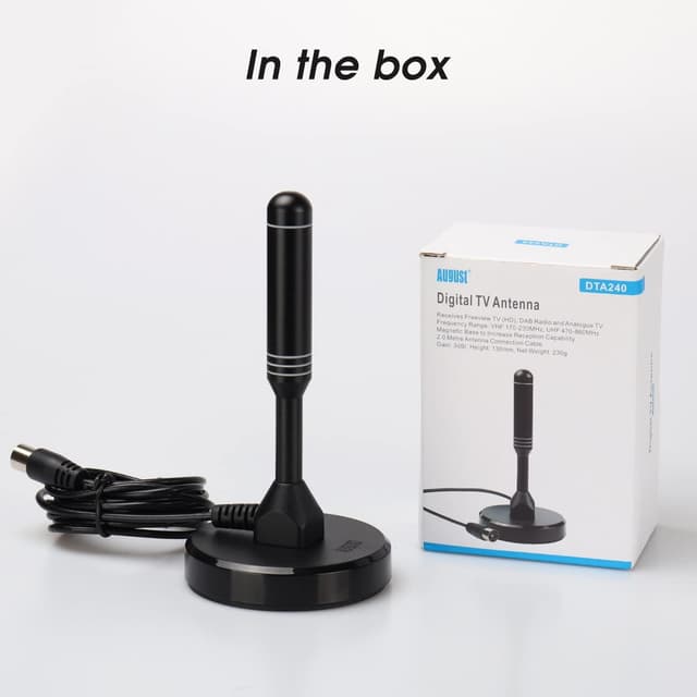 Thumbnail 6 de August DTA240 DVB-T2 Antenne 2m Kabel