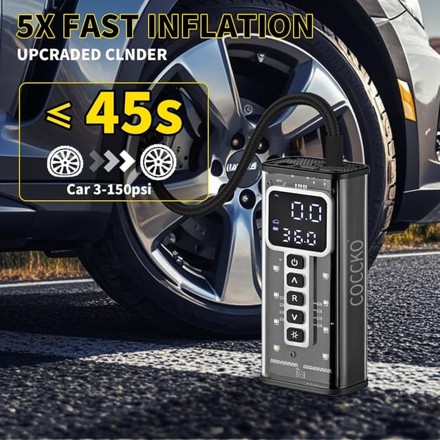 Thumbnail 2 de COCCKO 150 PSI Compresor de aire portátil 6000 mAh