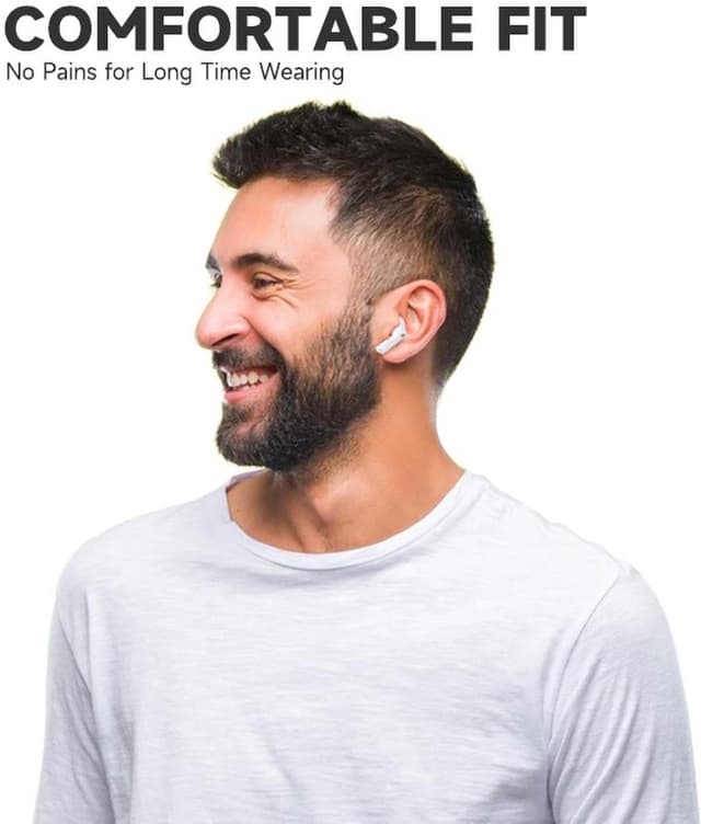 Detalle de DRQQ Wireless Earbuds Bluetooth Earphones (IPX5, Noise Cancelling ENC, Deep Bass) with Mic