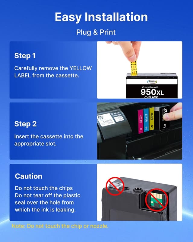 Detalle 2 de RUDGUZ 950XL 951XL Multipack 4‑pezzi 🖨