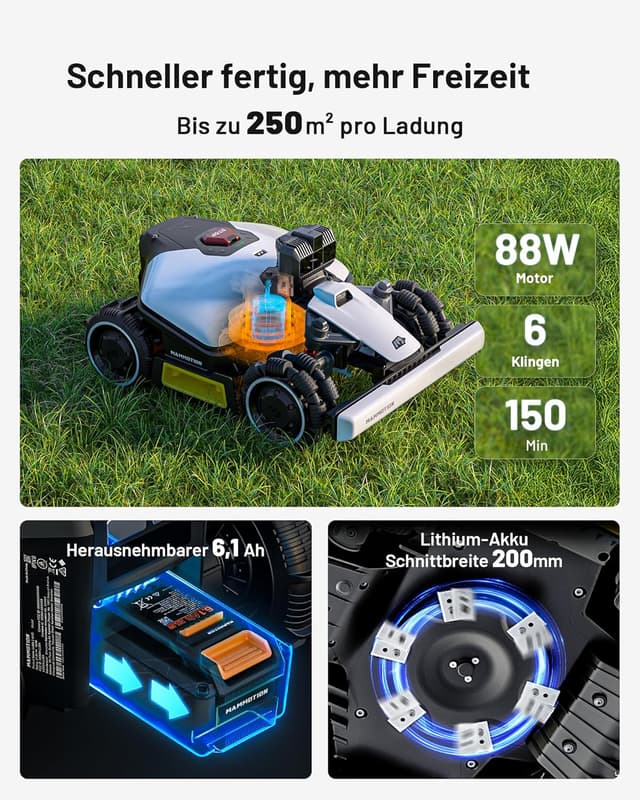 Thumbnail 6 de Mammotion LUBA mini AWD LiDAR Mähroboter mit RTK (ohne Begrenzungskabel) – für bis zu 1.500 m²