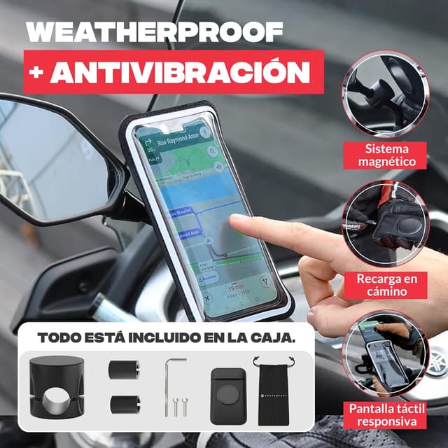 Thumbnail 2 de SHAPEHEART soporte móvil universal para espejo moto