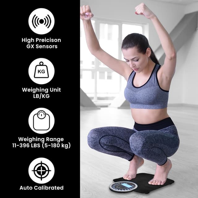 Detalle de EILISON Highly Advance 2-in-1 Digital & Analog Weighing Scale (Black) with Height Measurement