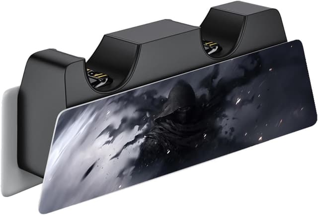 Detalle de playvital Full Set Skin Decal for PS5 Digital Edition (Shadow Assassin) – console, controller & more