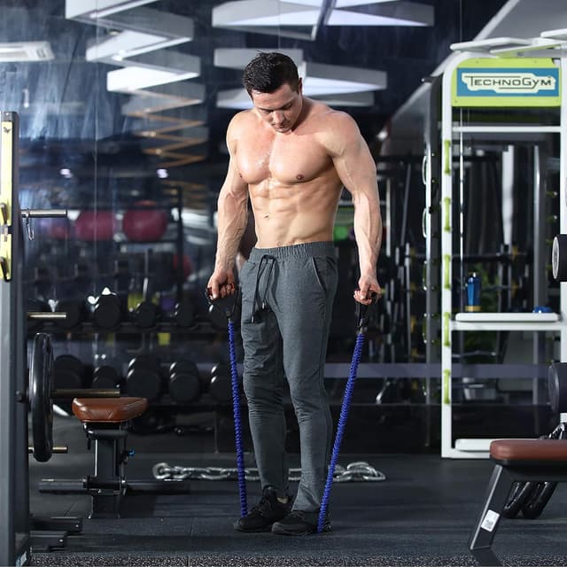 Detalle de BROKIG Mens Gym Joggers Sweatpants Slim Fit with Double Pockets