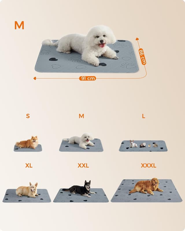 Thumbnail 4 de Feandrea PTD034G01 Tappeti Lavabili per Cani 91x86 cm