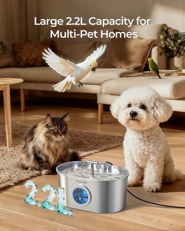 Detalle de Fontaine à eau chat 2,2 L Invengo