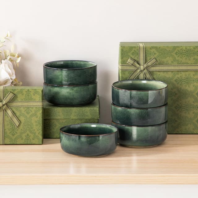 Thumbnail 6 de vancasso STARRY 780 ml Suppenschalen-Set (6-teilig) – Müslischalen aus Steingut/Porzellan-Keramik für Ramen, Pasta, Salat & Dessert