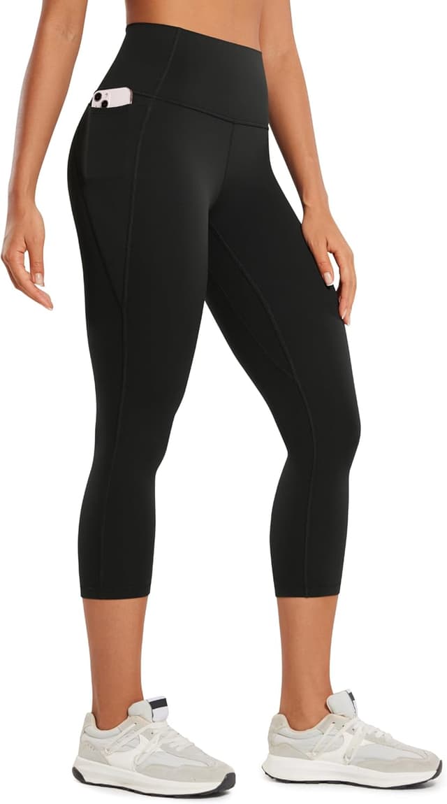 Thumbnail 6 de CRZ YOGA Da Donna Butterlux pantaloni capri per allenamento yoga con tasche e vita alta (48/53 cm)