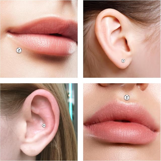 Thumbnail 2 de CIZME 16G Sterling Lip Bar Stud