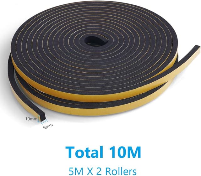 Thumbnail 1 de flintronic Nastro autoadesivo in schiuma (CR e neoprene) per porte e finestre, guarnizione antipioggia e isolamento