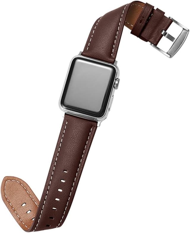 Detalle de BYISYUE 20mm Leather Watch Strap for Polar Ignite 3 / Ignite 2 / Ignite / Pacer / Unite & Withings ScanWatch 2 42mm