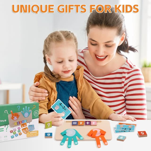 Detalle de wotoyd Jouet Montessori maths en bois 3 ans