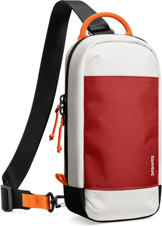 Imagen de tomtoc Sling Crossbody Bag for Nintendo Switch 2 (2025) with 8 game card slots – Red en OfertitasTOP