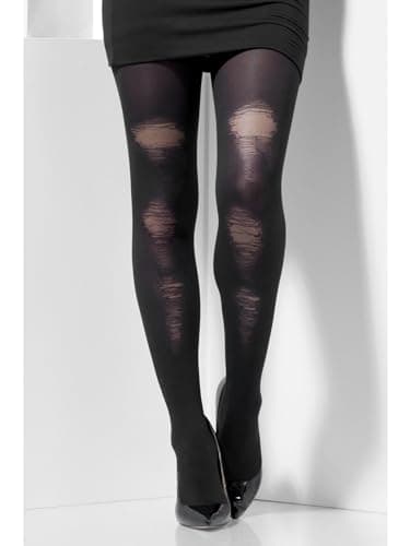 Imagen de Smiffys Collants opaques Noir avec détails vieillis en OfertitasTOP