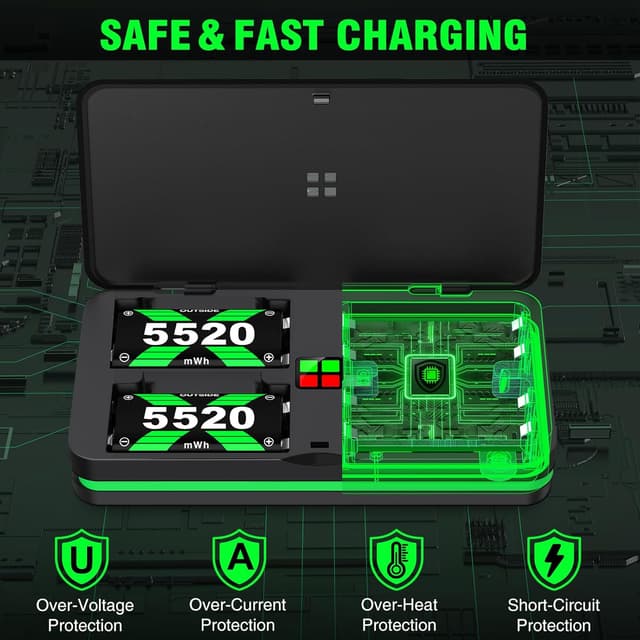 Thumbnail 4 de Elegamefy 4x5520mWh Akku Xbox Series X|S