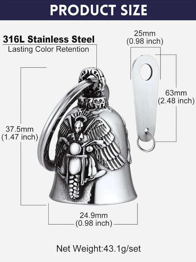 Thumbnail 5 de Bandmax Clochette Moto porte-bonheur 61,7 mm 🔔