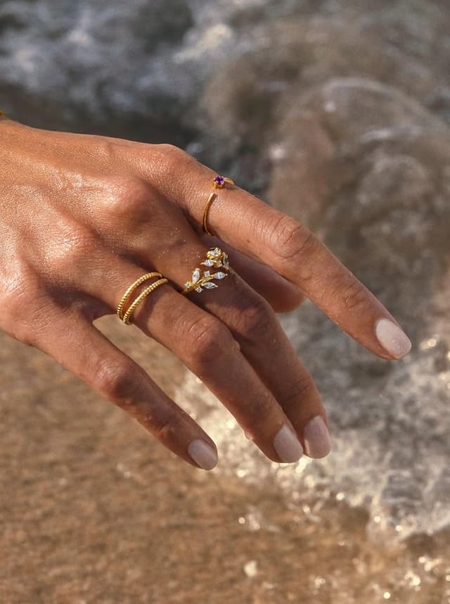 Thumbnail 1 de SINGULARU Bague Buganvilla rĂ©glable 10-16 đ