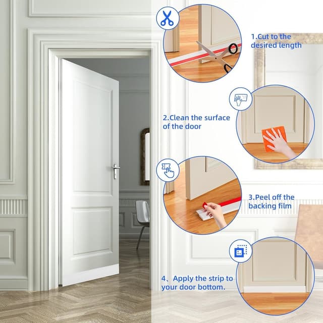 Detalle 1 de SXYHKJ Burlete Puerta 200 x 5 cm silicona