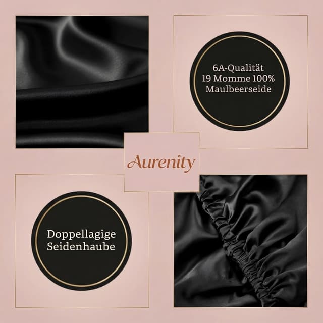 Detalle de Aurenity Seidenhaube 19 Momme Schlafen